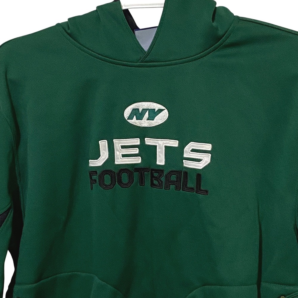 NFL Authentic Sideline Reebok New York Jets Pullover Hoodie XL‎ Gotham Green